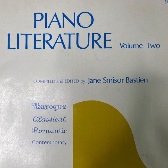 Piano Literature Sheet Music Volume Two Jane Smisor Bastien 1966 Vintage u - Picture 3 of 10